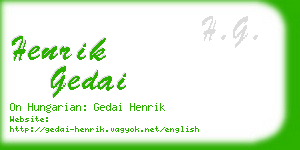 henrik gedai business card